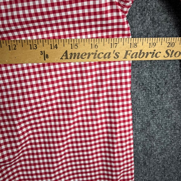 Vineyard Vines Performance Shirt Youth L 16 Red Gingham On-The-Go brrr 0788 - Picture 7 of 7